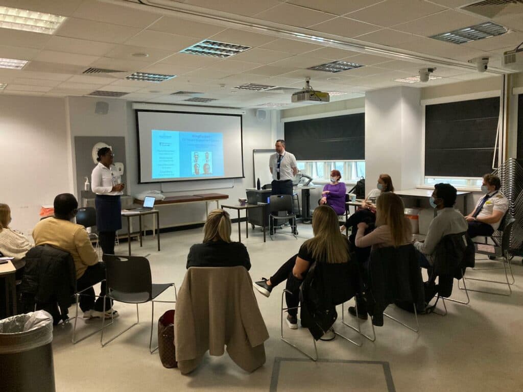 The WingFactors patient engagement team working with NHS staff at the Whittington Hospital