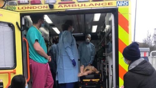 WingFactors human factors training delivered around an NHS ambulance